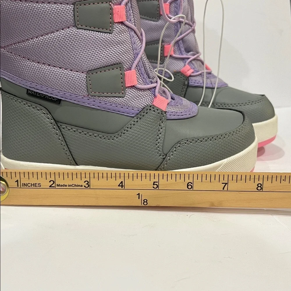 Wonder nation winter waterproof boots size 12 pink/purple/grey color